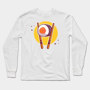 Sushi With Chopstick Long Sleeve T-Shirt